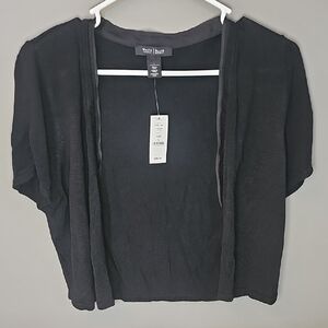 White House Black Market Black Shrug Sweater Lightweight Knit